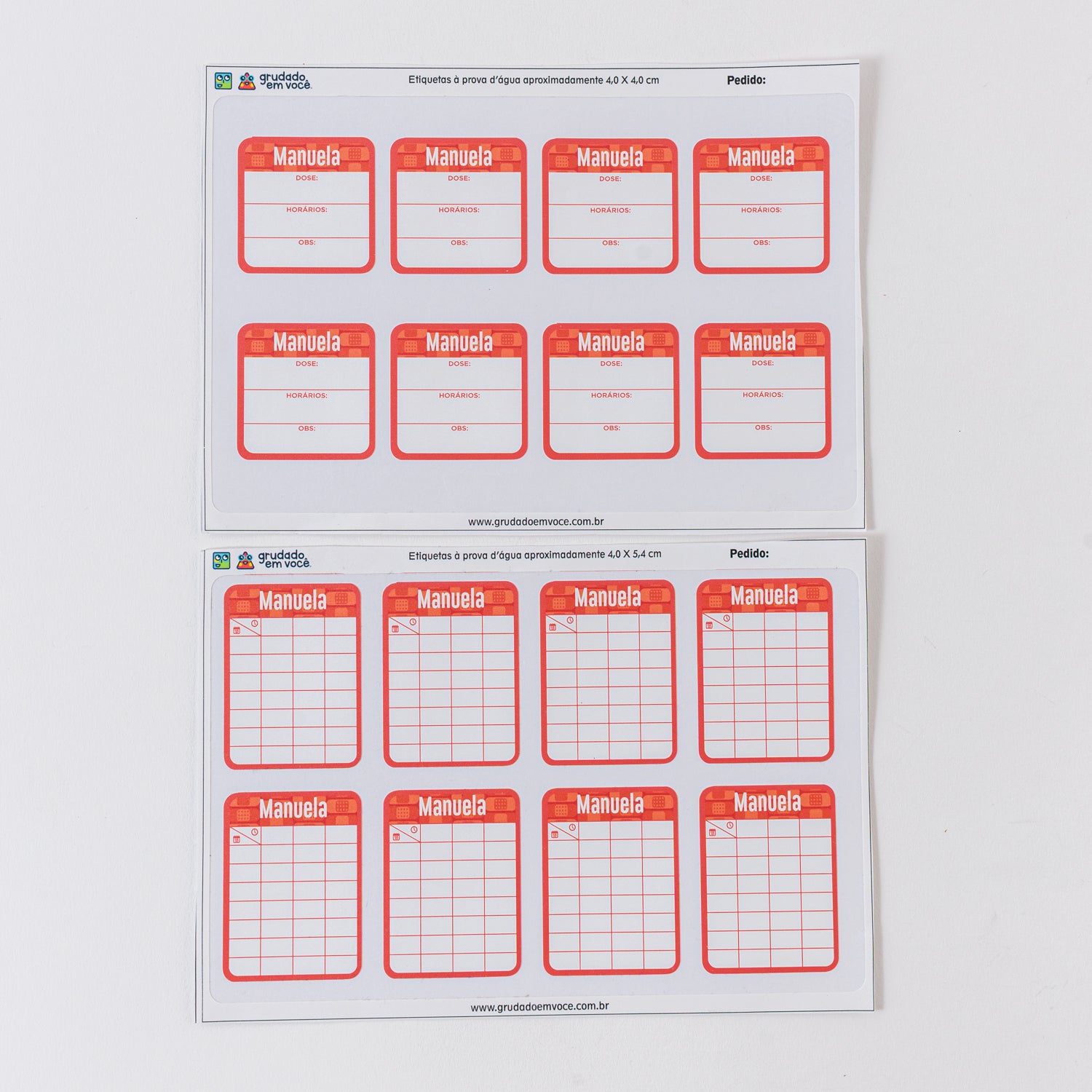 Etiquetas Kit Remédios