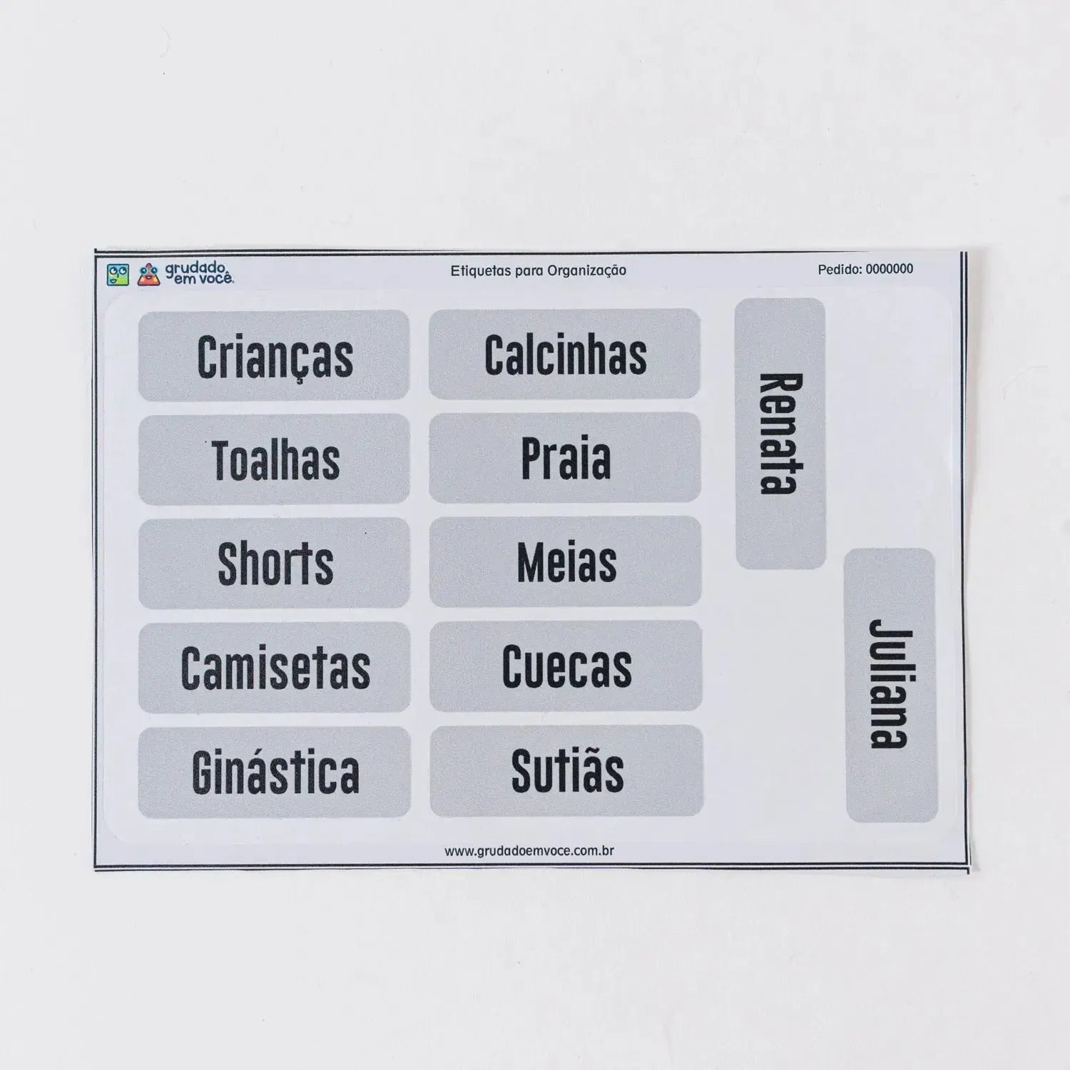 Etiqueta Organização