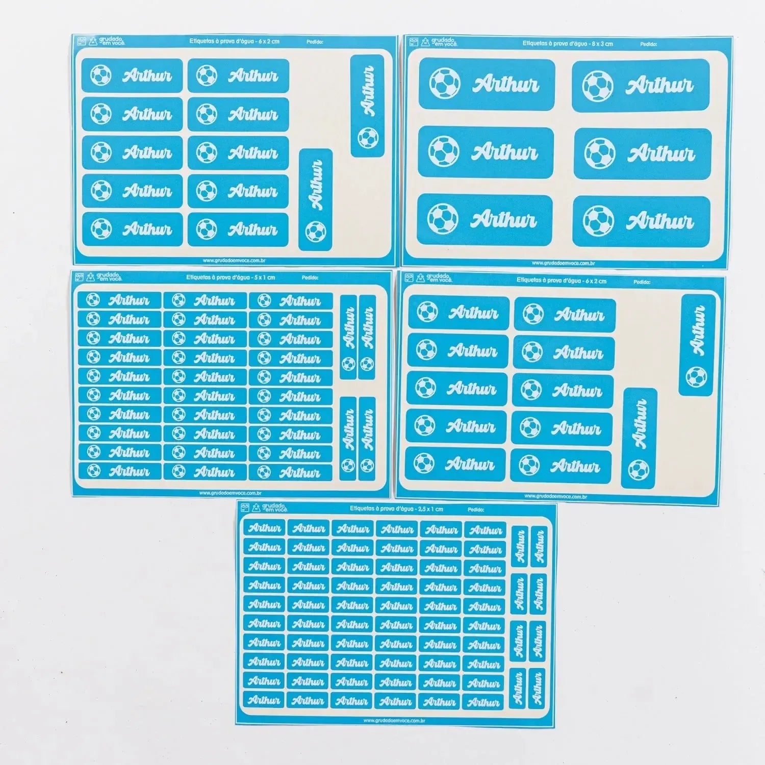 Kit de Etiquetas Personalizadas Brilho Mini