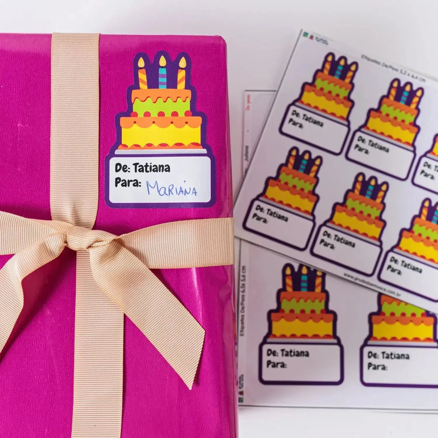 Etiqueta De / Para Coloridas