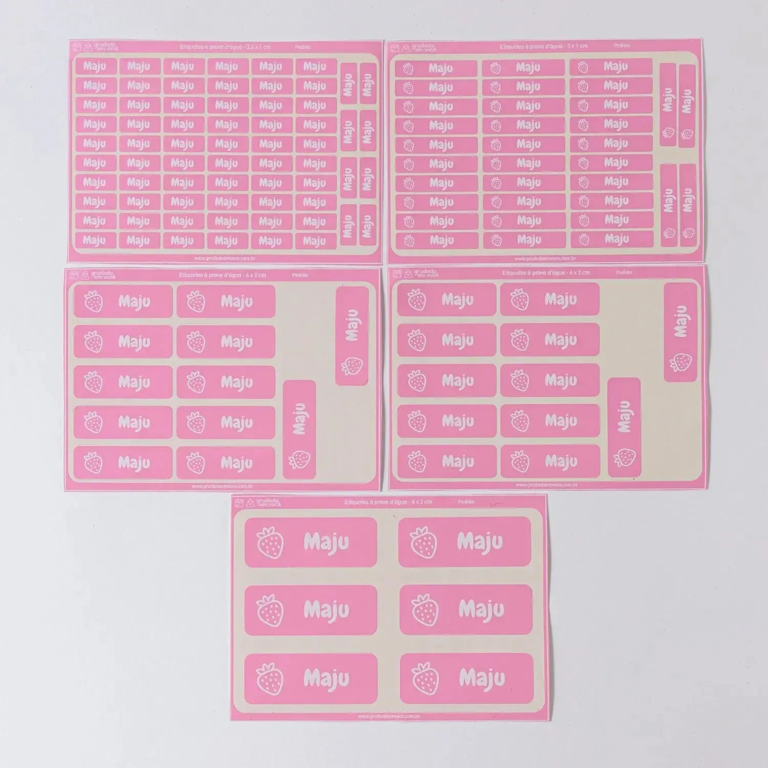 Kit de Etiquetas Personalizadas Brilho Mini