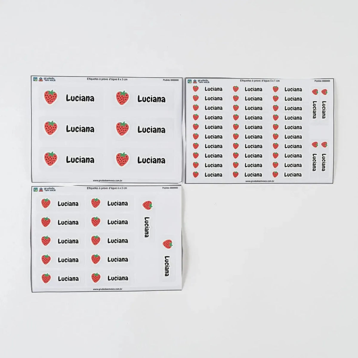 Kits de Etiquetas Transparentes com Contorno Personalizadas