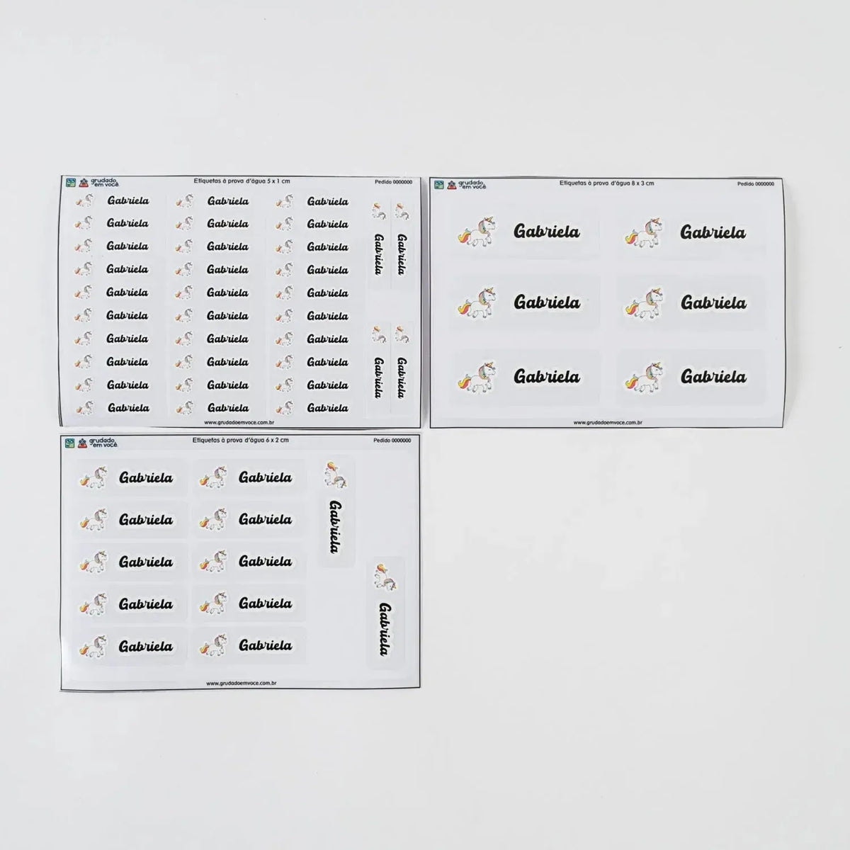 Kits de Etiquetas Transparentes com Contorno Personalizadas