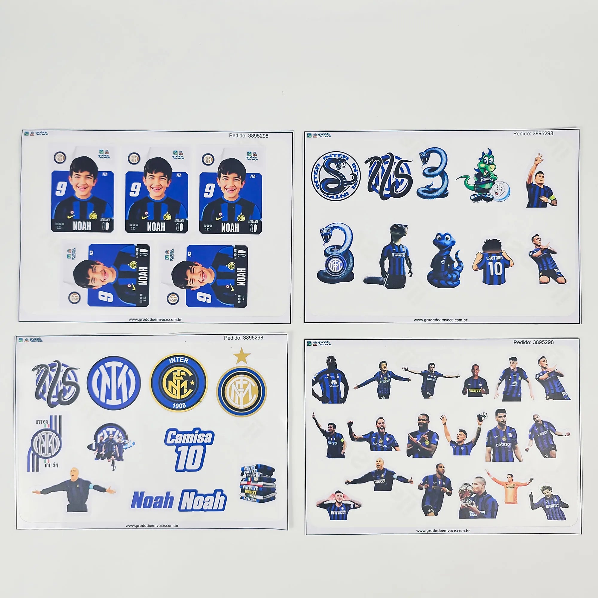 Combo Meu Craque Inter de Milão Personalizado