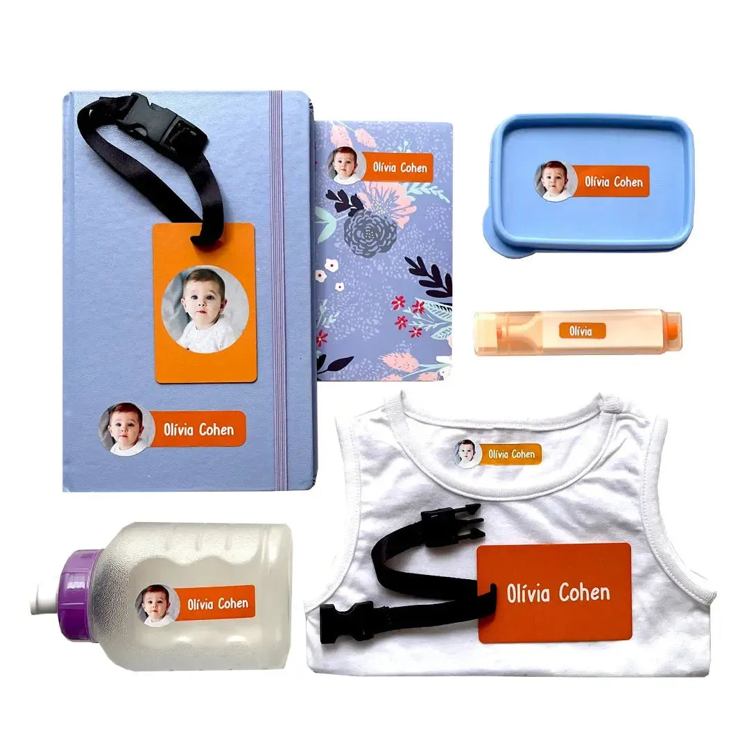 Kit de Etiquetas com Foto-Grudado em Você-Personalizados