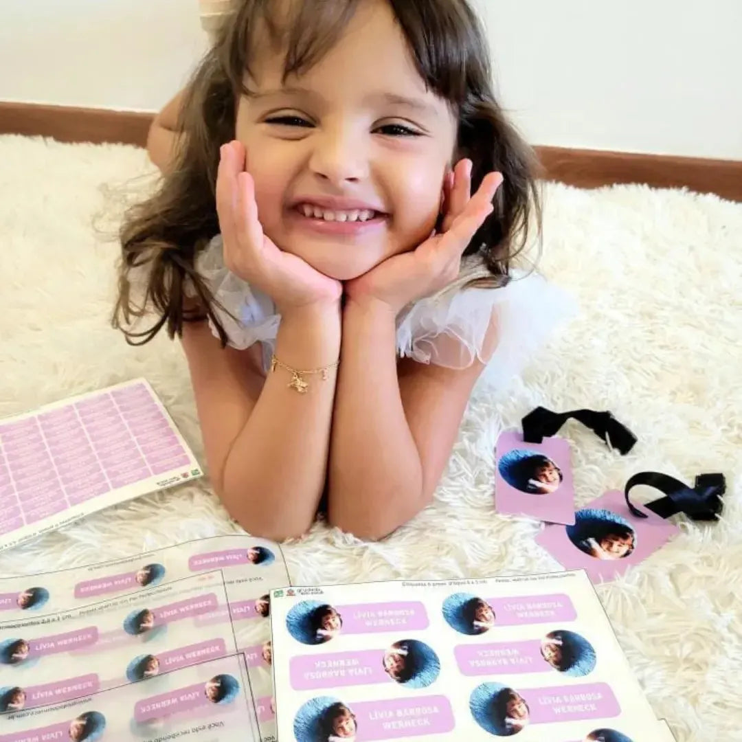 Kit de Etiquetas com Foto-Grudado em Você-Personalizados