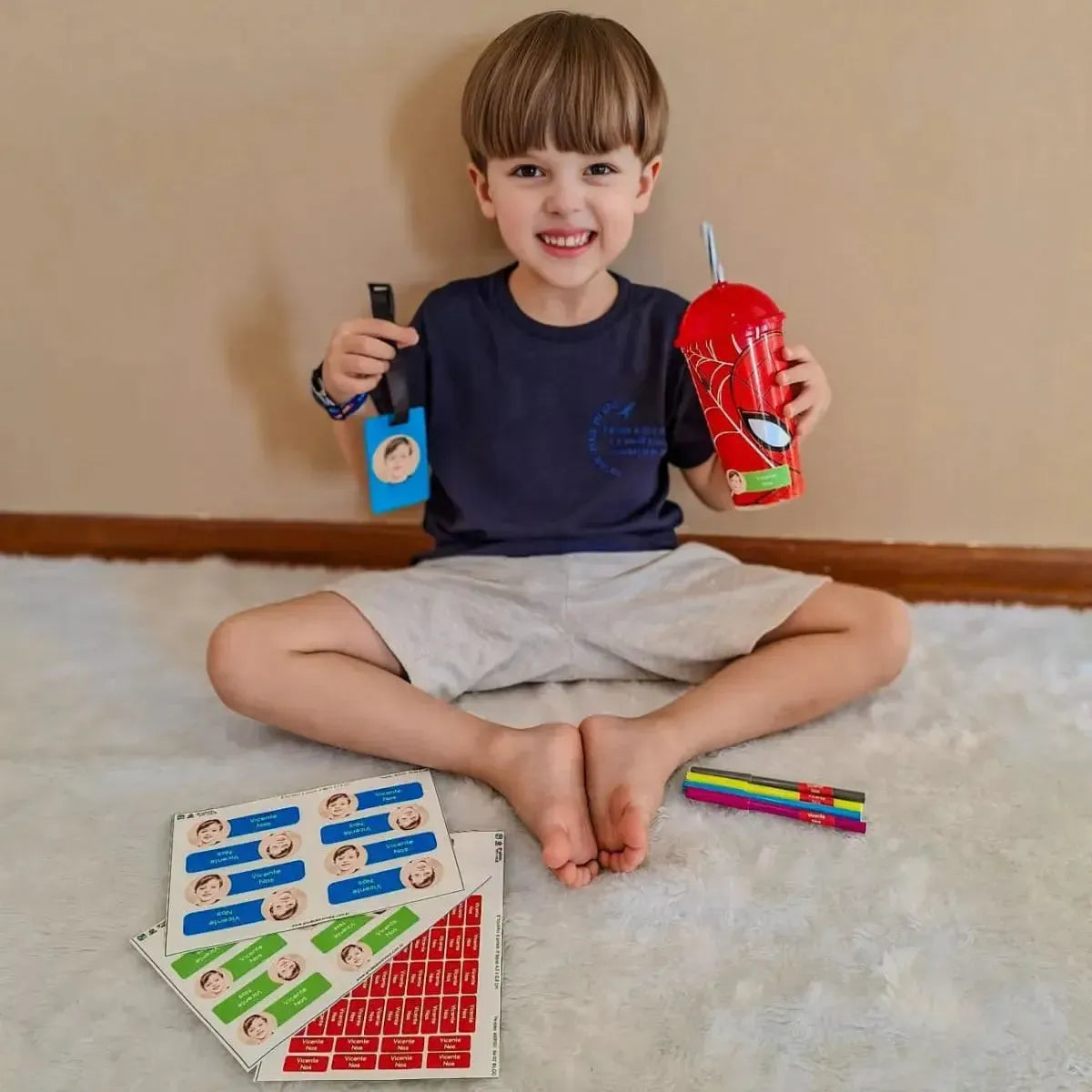 Kit de Etiquetas com Foto-Grudado em Você-Personalizados