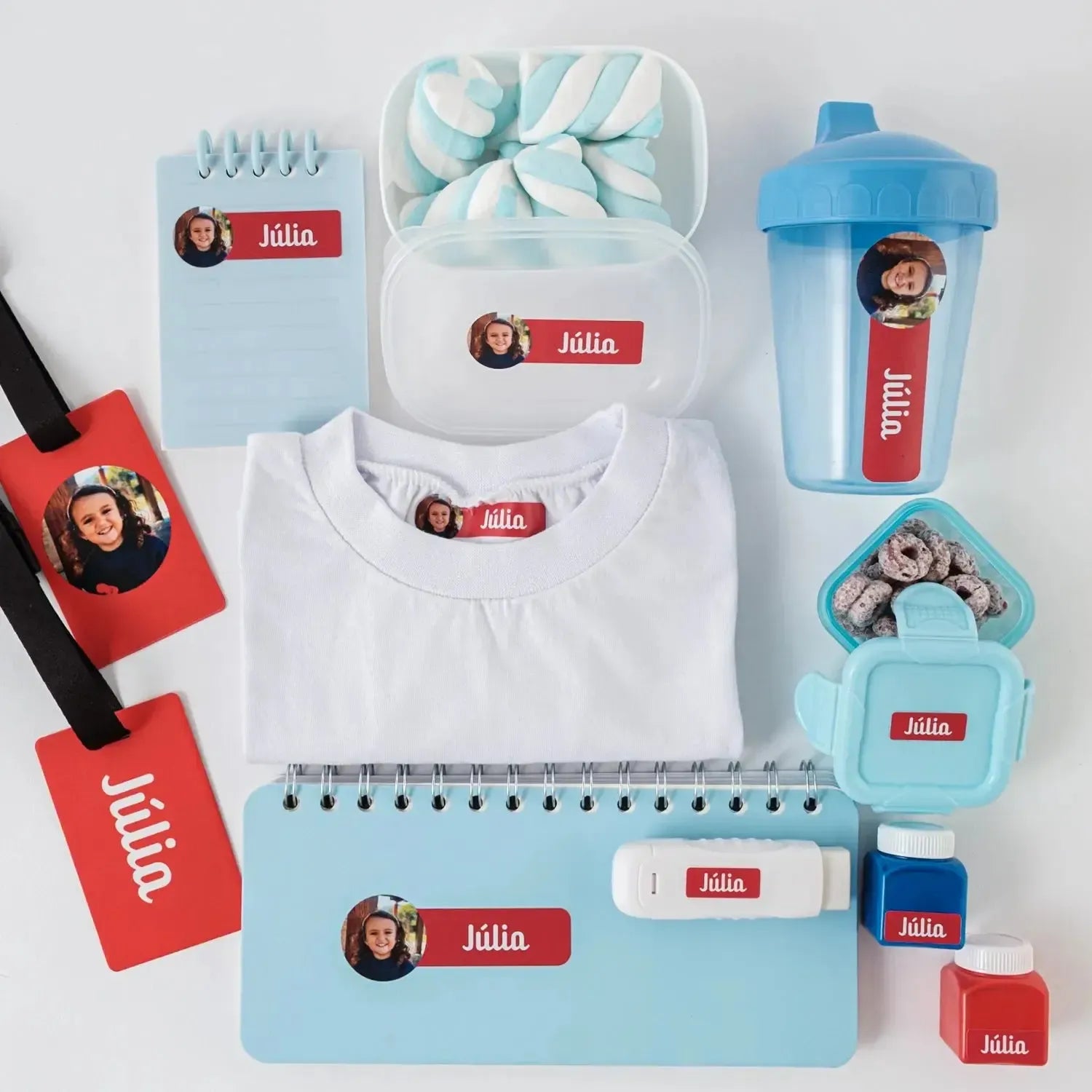 Kit de Etiquetas com Foto-Grudado em Você-Personalizados