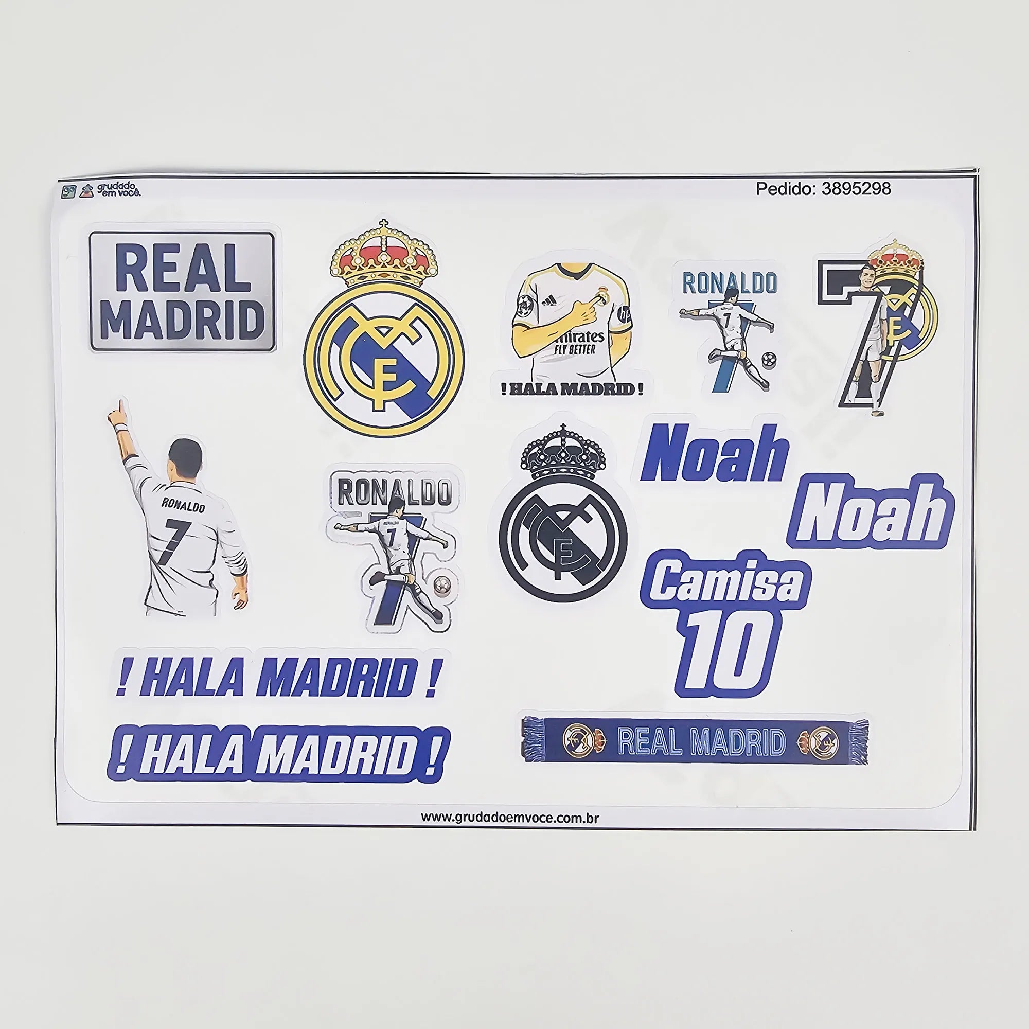 Combo Meu Craque Real Madrid Personalizado