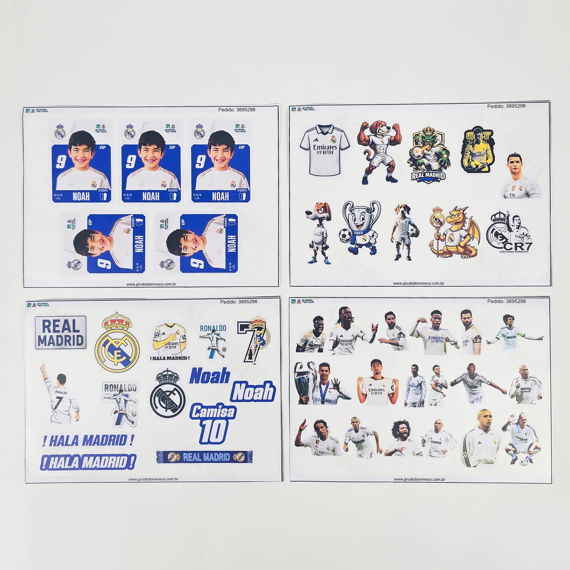 Combo Meu Craque Real Madrid Personalizado