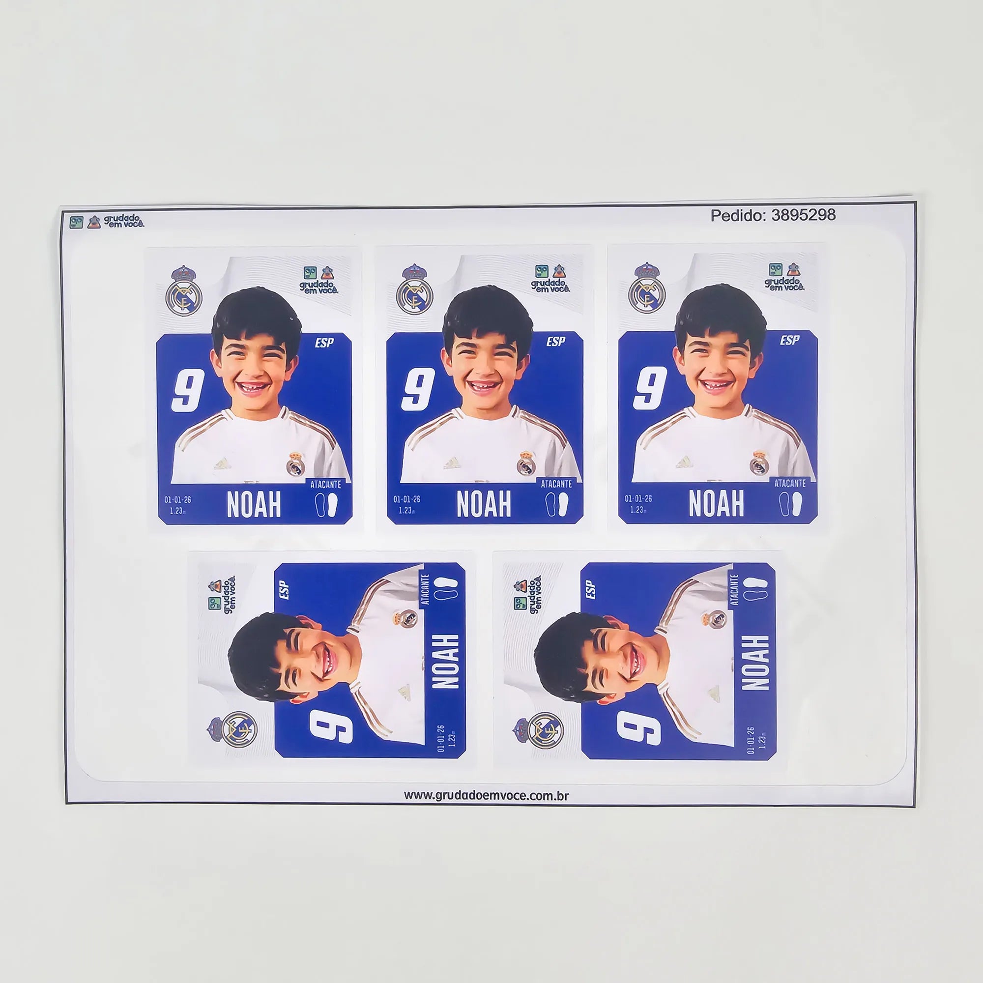 Combo Meu Craque Real Madrid Personalizado